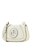 Gucci Women Ivory Leather Small Gucci Blondie Crossbody Bag
