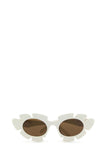 Loewe Unisex White Acetate Sunglasses