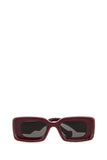 Loewe Unisex Burgundy Acetate Sunglasses