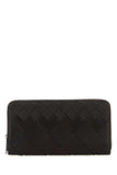 Bottega Veneta Men Dark Brown Leather Intrecciato Wallet