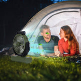 20000mAh Rechargeable Oscillating Camping Fan with Flashlight Hanging Hook Remote Control