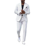 Mens Business-Casual Suit Pants Two-Piece Set