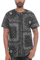 Bandana Print Baseball Jersey