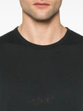 Saint Laurent Men Tonal Logo Embroidery Cotton T-Shirt
