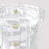 Ganni Foil Corsage Denim Top Women