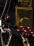 Prada Women Prada Soft Sound Large Leather Shoulder Bag With Charms