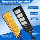 4 pack 200W solar street lights 25000 lumens