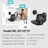 KP-M119 Wireless Lavalier Microphone In Stock New Model For Vlogs Livestreaming And Short-Form Video Recording Features Outdoor Use And Digital Display