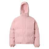American-style Solid-color Hooded Cotton Jacket