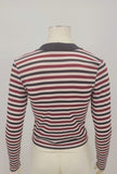 Ultra Flirt Juniors Striped Ribbed Top, Size Large