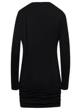 Versace Women Black Fitted Minidress With Cut-Out Detail In Viscose Woman