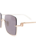 Gucci Women 'Gg1279s' Gold-Colored Sunglasses With Thin Temples And Intrelocking G Detail In Metal Woman