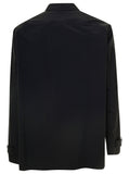 Fendi Men Blue Jacket With Patch Zipped Pocket And Logo In Nylon Man