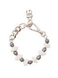 Dolce & Gabbana Women Silver-Colored Bracelet With Shell And Logo Charm In Brass Woman