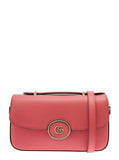 Gucci Women 'Petite Gg' Mini Pink Shoulder Bag With Double G Detail In Leather Woman