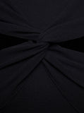 Coperni Women Mini Black Dress With Mock Neck And Twisted Cut-Out In Wool Woman