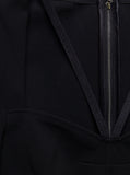 Dolce & Gabbana Women Black Mini Dress With Short Sleeves And Neckline Detail In Viscose Blend Woman