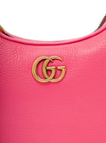 Gucci Women Small Pink Aphrodite Shoulder Bag In Leather Woman