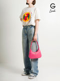 Gucci Women Small Pink Aphrodite Shoulder Bag In Leather Woman