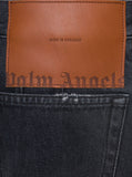 Palm Angels Women Bw Wide Denim Parachute