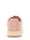 Lanvin Women 'Lite Curb' Pink Low Top Sneakers With Oversized Multicolor Laces In Suede Woman