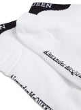 Alexander Mcqueen Women Alexander Mcqueen Woman's White Cotton Socks With Logo