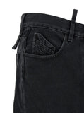 The Attico Women Midi Black Skirt With Maxi Cut-Out In Denim Woman