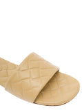 Bottega Veneta Women 'Slide Amy' Beige Sandals With Intreccio Motif In Leather Woman