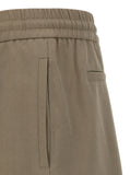 Alexander Mcqueen Men Beige Cargo Pants With Elastic Waistband In Cotton Man