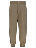 Alexander Mcqueen Men Beige Cargo Pants With Elastic Waistband In Cotton Man