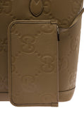 Gucci Men 'Jumbo' Beige Handbag With All-Over Logo In Leather Man