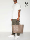 Gucci Men 'Jumbo' Beige Handbag With All-Over Logo In Leather Man
