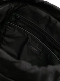 Saint Laurent Men Black Backpack With Tonal Logo Lettering Embroidery In Recycled Nylon Man