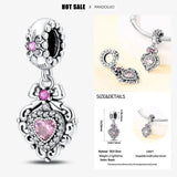 2024 Original New in Romantic Retro Classic Series Lotus Charm Beads Fits Pandach Bracelet Women 925 Silver Pendant Bead Jewelry