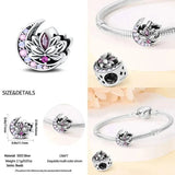 2024 Original New in Romantic Retro Classic Series Lotus Charm Beads Fits Pandach Bracelet Women 925 Silver Pendant Bead Jewelry