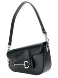 Gucci Women 'Gucci Horsebit 1955 Mini' Black Shoulder Bag With Horsebit Detail In Leather Woman