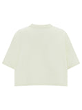 Bottega Veneta Women White Crop T-Shirt With Patch Pockets In Cotton Woman