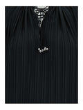 Lanvin Women Long Sleeve Pleated Blouse Open Neck