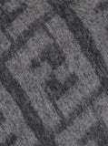 Fendi Men Grey Sweater With Jacquard Ff Motif In Wool Man