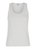 Bottega Veneta Women White Ribbed Tank Top With U Neckline In Cotton Woman Bottega Veneta