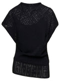 Givenchy Women Black Top With Draped Neckline In Viscose Woman