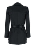 Saint Laurent Women Black Double-Breasted Jacket In Cotton Woman