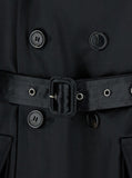 Saint Laurent Women Black Double-Breasted Jacket In Cotton Woman