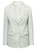 Lanvin Women Light Green Mono-Breasted Blazer With Pockets In Wool Woman