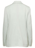 Lanvin Women Light Green Mono-Breasted Blazer With Pockets In Wool Woman
