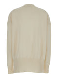 Jil Sander Women Beige Ribbed Pullover In Cashmere Woman
