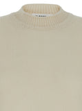 Jil Sander Women Beige Ribbed Pullover In Cashmere Woman