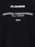 Jil Sander Men Black Double-Layers T-Shirt In Cotton Man