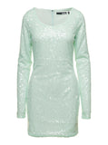 Rotate Women Mini Green Dress With All-Over Sequins In Recycled Fabric Woman