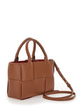 Bottega Veneta Women 'Arco Tote Mini' Brown Handbag With Intreccio Motif In Leather Woman